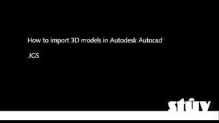 How to import 3D models in Autodesk Autocad© . IGS Wealth
