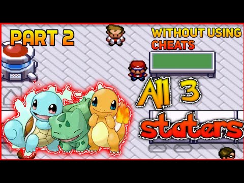 How to get all 3 staters in Pokemon fire Red without using cheats | charmander bulbasaur squirtle