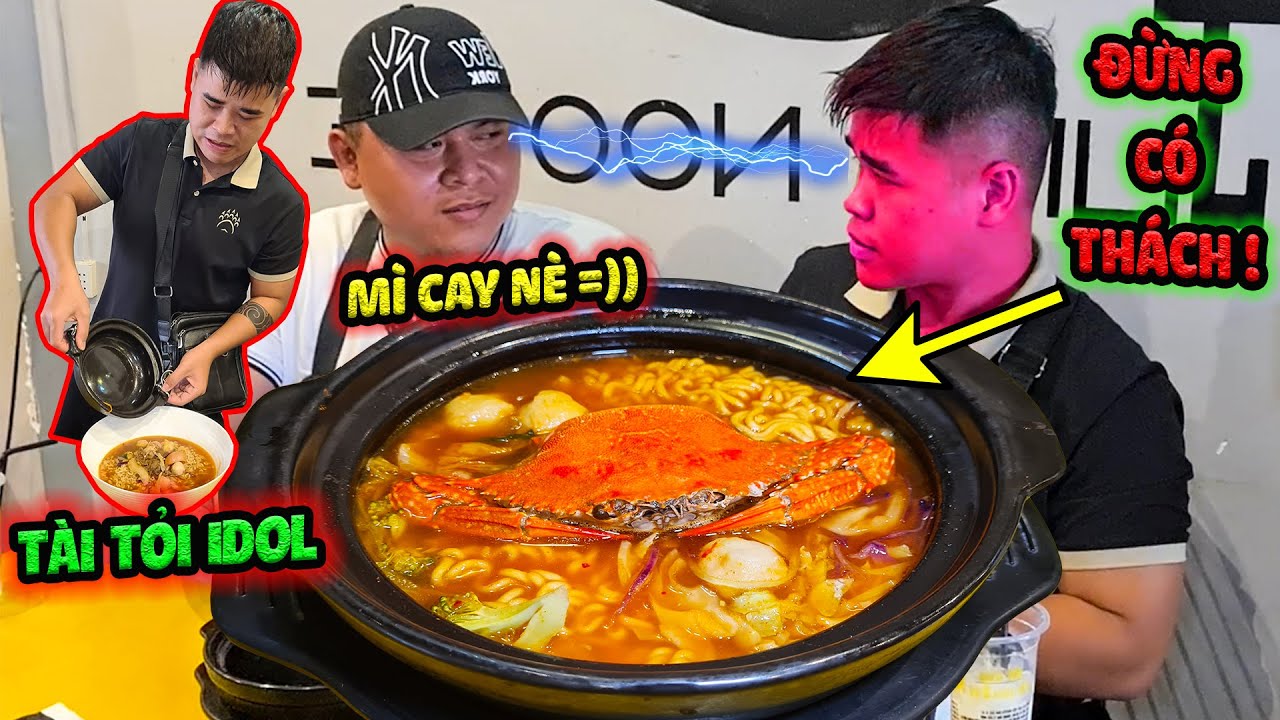 Cùng Tài Tỏi Thánh Ăn Cay Thử Thách Tô MÌ CAY CẤP ĐỘ 7... - youtube