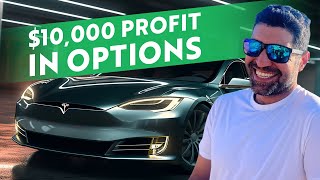 How to Make $10,000 Trading Tesla Options | Day Trading Recap