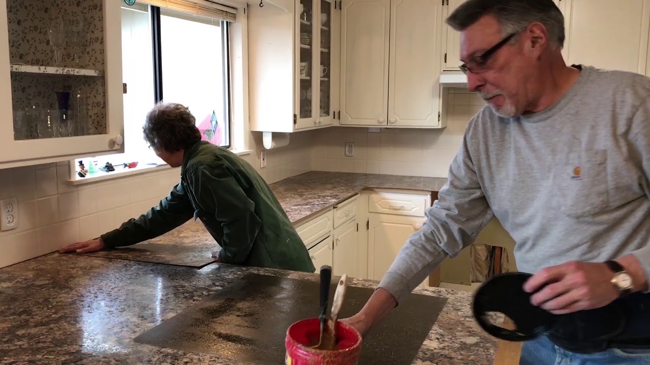 New Laminate Kitchen Countertops - YouTube