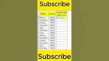 Quick Calculation of Amount With GST In Excel | #shorts #excelshorts #ytshorts