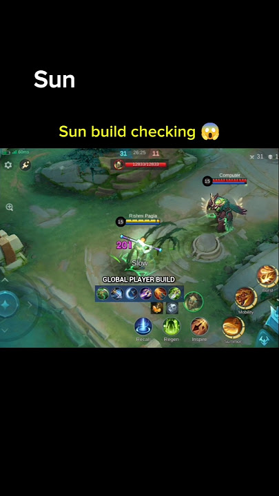 Sun build checking 😱 #shorts #mlbb #mobilelegends