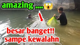 DETIK2 MENEGANGKAN...JALA IKAN DI MUARA DAPAT IKAN SUPER BESAR || NETS FISHING  CAESAR PETUALANG
