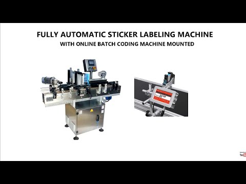 Automatic Round Bottle Sticker Labeler Machine with Inkjet Batch Coding Machine