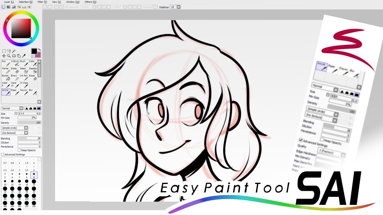 Brush Settings Textures In Paint Tool Sai Youtube