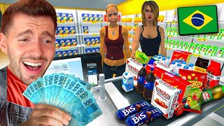 FIQUEI RICO no meu Mercadinho BRASILEIRO! (Supermarket Simulator)