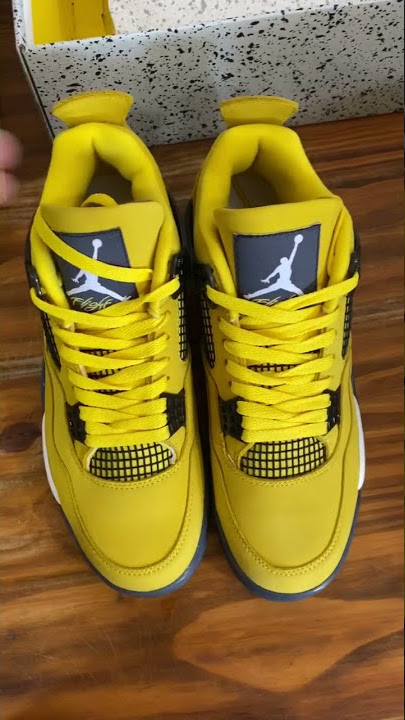 First Looking Newest Air Jordan 4 Retro Ls Lightning Tour Yellow