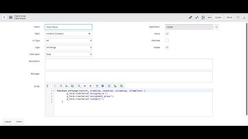 ServiceNow - How to Clear Values on a Form via onChange Client Script in Kingston