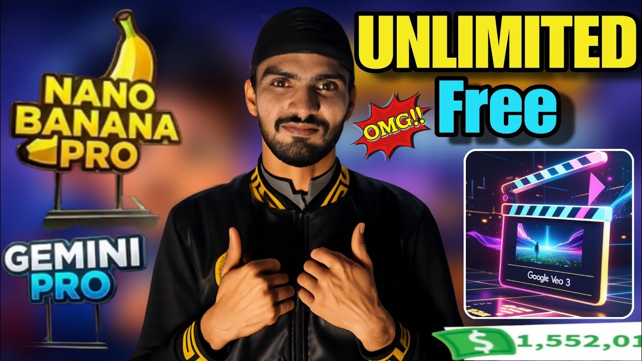 🚀 Unlimited AI Free 😱 | Nano Banana Pro + Gemini Pro + Google Veo 3 (No Payment!)