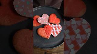 Raspberry red weave love chocolate cookies ラズベリーレッドクッキー #asmr #recipe #cooking #shorts