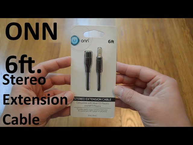 Unboxing Onn 6ft Stereo Extension Cable