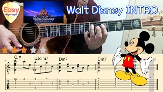 「класс акустической гитары」🔴Walt Disney intro /Disney Opening Theme/Easy Fingerstyle Guitar Turotial