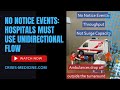 No Notice Events: Hospitals must use UNIDIRECTIONAL FLOW