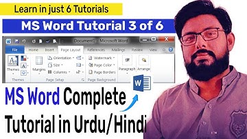 MS Word Complete Tutorial in Urdu/Hindi|  Page Layout Tab (MS Word Tutorial No 3 of 6)