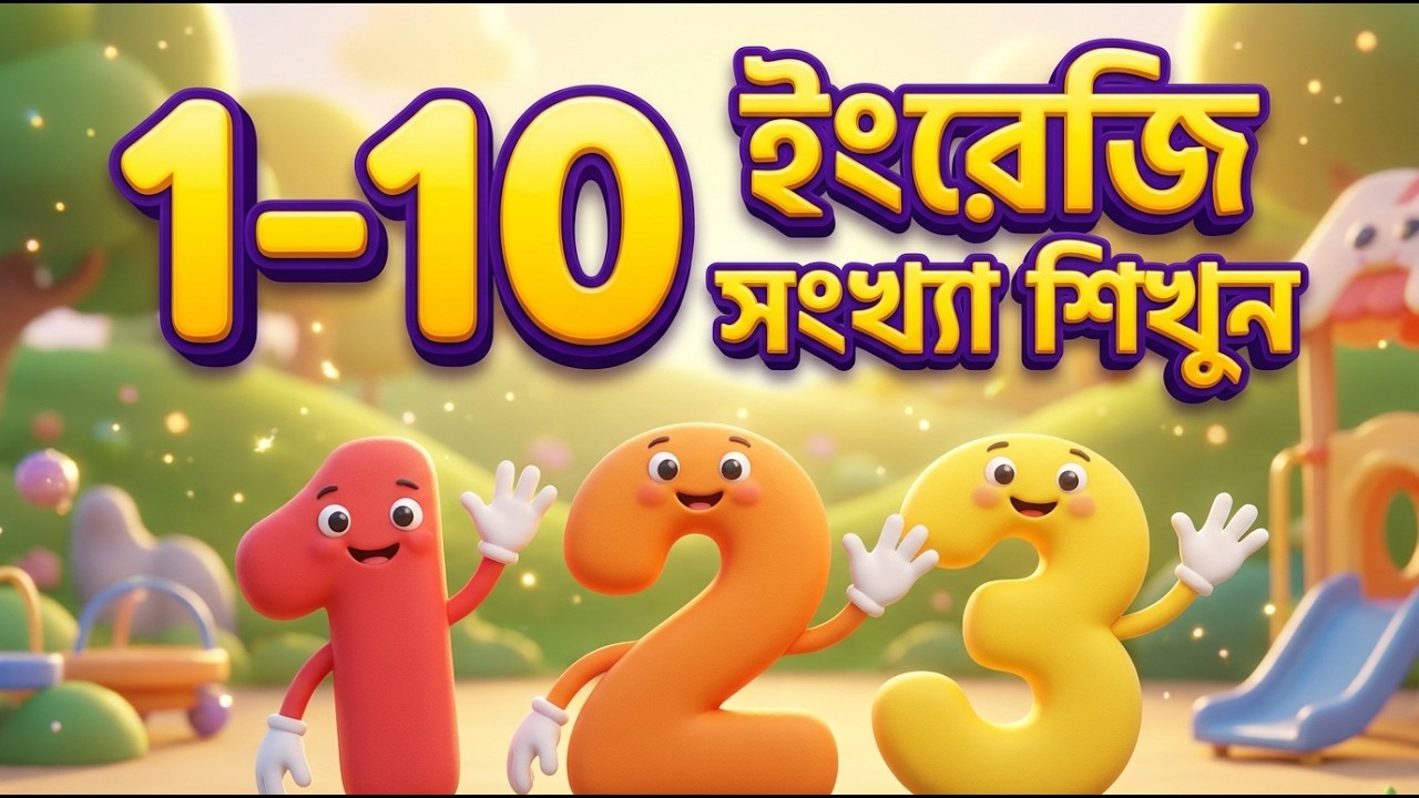 English numbers 1–10