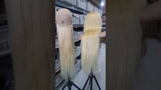 30 inch Lace frontal wig #613 blonde, 100% human hair.