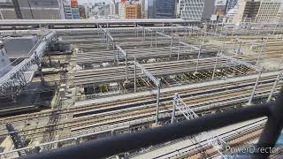 リニア中央新幹線の工事に備えるためのJR名古屋駅構内の在来線ホームの撤去作業工事 2023.4.22