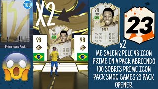 ME SALEN 2PELE 98 ICON PRIME IN A PACK ABRIENDO 100 SOBRES PRIME ICON PACK SMOQ GAMES 23 PACK OPENER