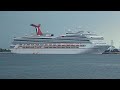 Carnival Liberty Departs Port Canaveral under Heavy Thunderstorms