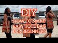 Diy | how to make a tote bag | easy bag for beginners | tote bag simplified