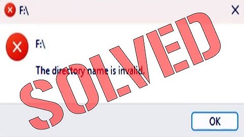 How to fix The directory name is invalid SD Card error and recover your files