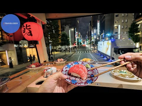 travelgeek 最新動画 I Tried a Conveyor Belt Sushi Bus in Tokyo Japan | SUSHI BUS