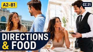 English Listening Practice (A2-B1): Asking for Directions and Ordering Food