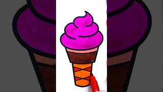 Ice Cream Popsicle Coloring for Kids | Easy Coloring Fun for Toddlers #shorts #coloringforkids #art