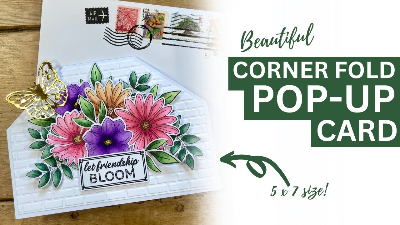 EASY Corner Fold | NO DIE Pop Up Card