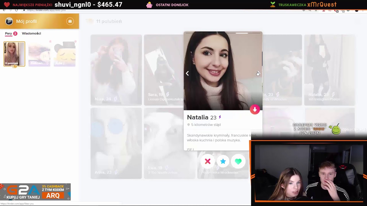 Arquel I Ola Zdobywaja Nowe Pary Na Tinderze I Kupuja Boosta ʖ Youtube