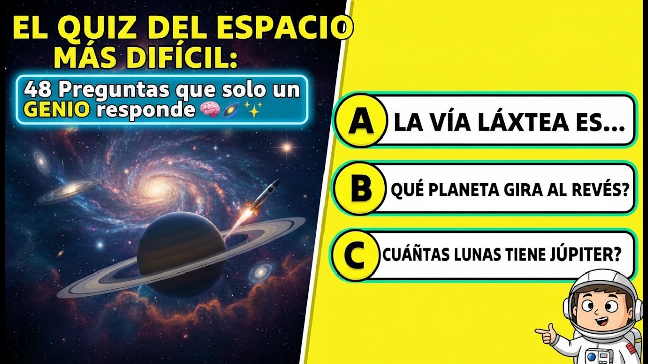 EL QUIZ DEL ESPACIO MÁS DIFÍCIL: 48 Preguntas que solo un GENIO responde 🧠🌌