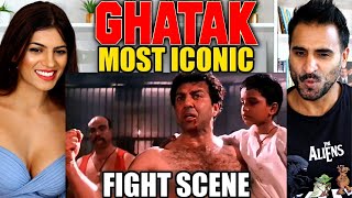 GHATAK | MOST ICONIC FIGHT SCENE | SUNNY DEOL | DANNY DENZONGPA | REACTION!!