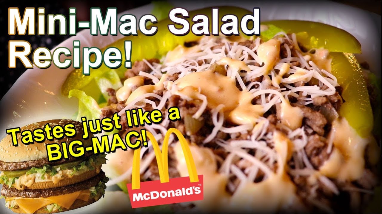 Mini-Mac Salad Recipe, tastes just like a Big Mac from McDonalds!3 cups Rom...