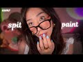 ASMR Spit Painting You While You Sleep Wet Mouth Sounds Face Touching Personal Attention 
