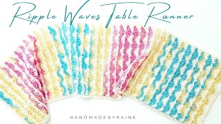 How to crochet Ripple Waves Table Runner 🌊 @handmadebyraine