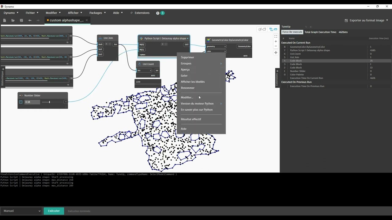 Custom alpha shape with DynamoBim