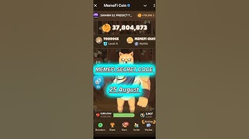 25 August Memefi secret code today