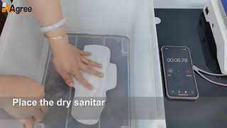 How do you test a sanitary pad absorbency