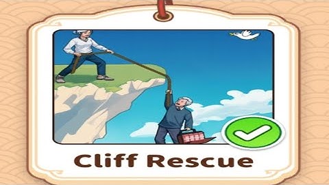Brain Puzzle Tricky Quest Cliff Rescue - Level 9 Solution