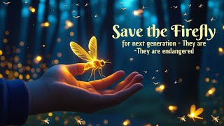 save the Firefly for next generation, they are endangered 🐞✨
