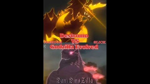 Destromo vs Godzilla Evolved #godzilla #kingmonster #edit #sticknodes #kaiju #shorts