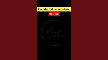 Eye test #brainteaser Find the hidden numbers | #shorts #viral #paheliyan