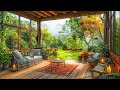 Weekend Garden Jazz ☕ Calm Jazz Music & Peaceful Coffee Porch Ambience for Work, Study