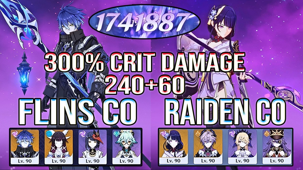 🔥 1.7M DMG?! Flins + C6 Sara (300% CD) & Raiden Destroy Spiral Abyss 12 | Genshin Impact