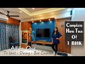 Home Tour of 1BHK Flat | Interior by Design Point Studio in Thane | TV unit with Dining+Bar Counter