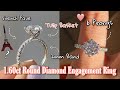 What is FRENCH Pave? |1.60ct Round Diamond Tulip Flower French cut Pave Engagement Ring