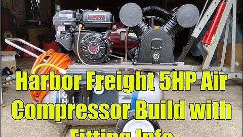 Harbor Freight 5HP Gas Air Compressor Build with Pump Discharge Fitting Info