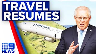 Scott Morrison announces international border reopen | COVID-19 | 9 News Australia