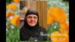 Inmormantarea maicii Anastasia, 1937-2024, la Manastirea Nera